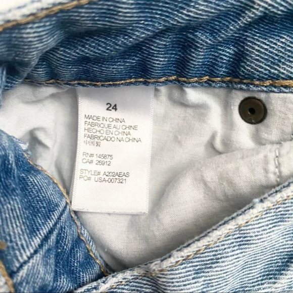 Amuse Society Revolve High Waisted Rigid Button Fly  Raw Hem Jean Shorts - Picture 6 of 8